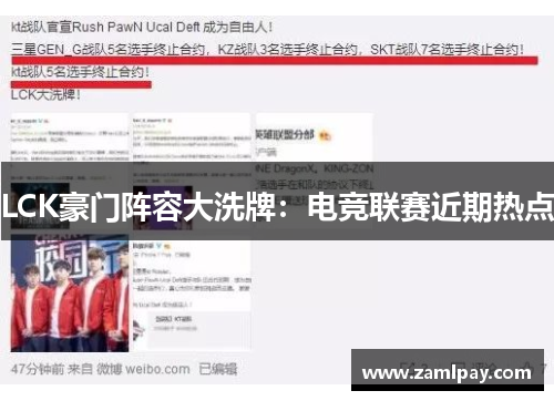 LCK豪门阵容大洗牌:电竞联赛近期热点 LCK豪门阵容大洗牌:电竞联赛近期热点
